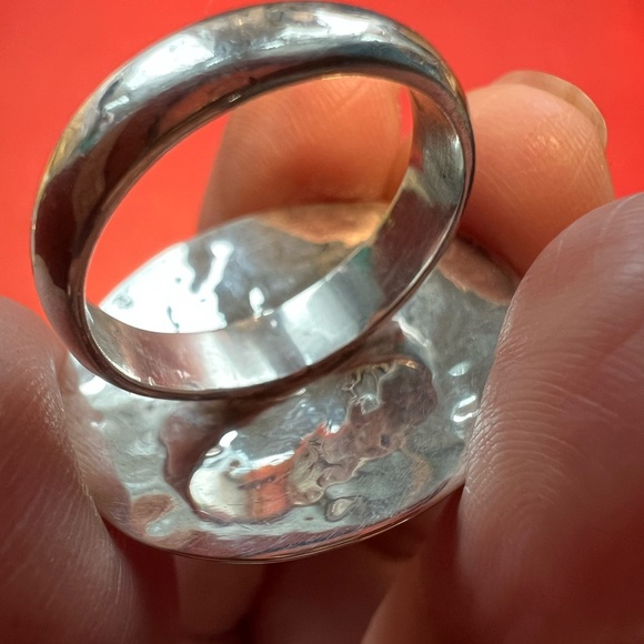 Vintage sterling silver Malachite ring. - Picture 5 of 7